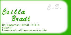 csilla bradl business card
